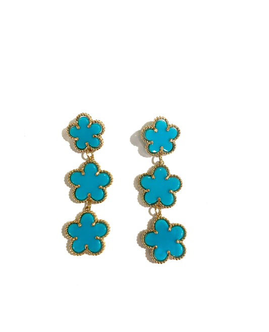 Turquoise Clover Earrings