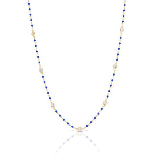 KATE BLUE BEAD NECKLACE