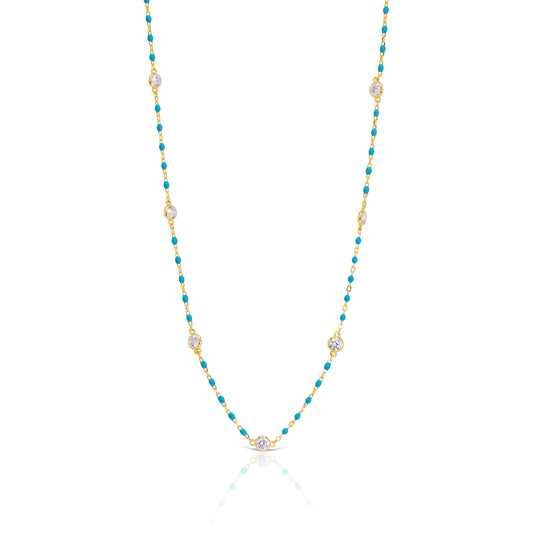 KATE TURQUOISE BEAD NECKLACE