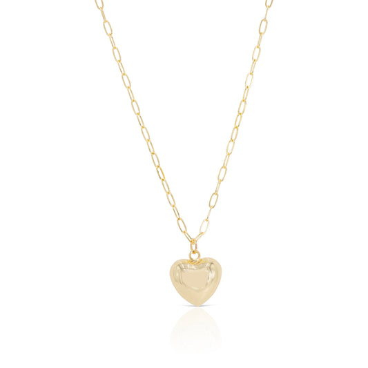 BELLA PUFFY HEART NECKLACE
