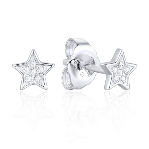 Small Diamond Star Stud Earrings