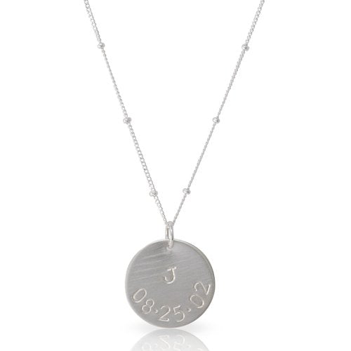 Initial & Date - Disc Necklace