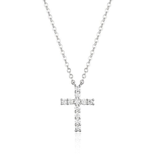 Diamond Cross 14K Necklace