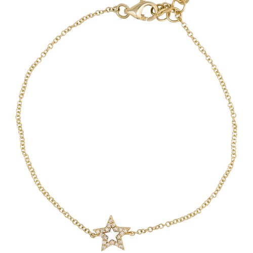Diamond/Mother of Pearl Star Bracelet