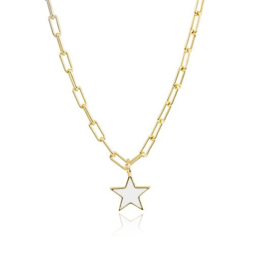 Small White Star Necklace