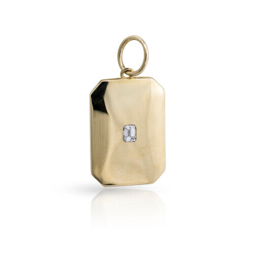 Rectangle Gold Charm